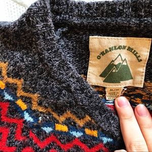 O’Hanlon Mills Fair Isle Wool Blend Sweater